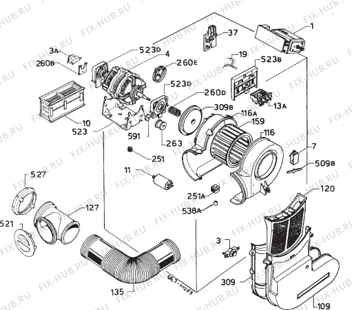 Взрыв-схема стиральной машины Therma TA450 - Схема узла Electrical equipment 268